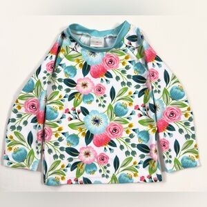 MILLIE LOVES LILY Girls Floral Long‎ Sleeve Rashguard 12M Swim Beach Summer